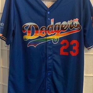 Blue Number 23 Baseball Jersey